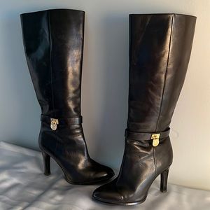 Michael Kors black leather boots